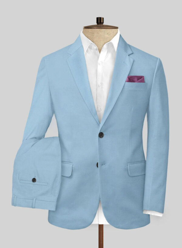 "Modern Sky Blue Suit for Men"