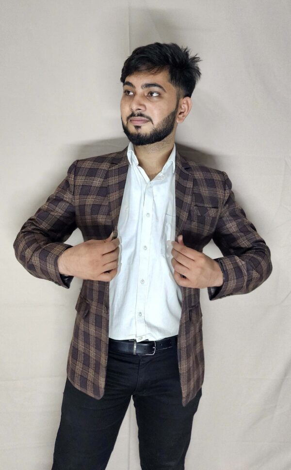 Brown Tweed checks jacket + trouser Personalized order